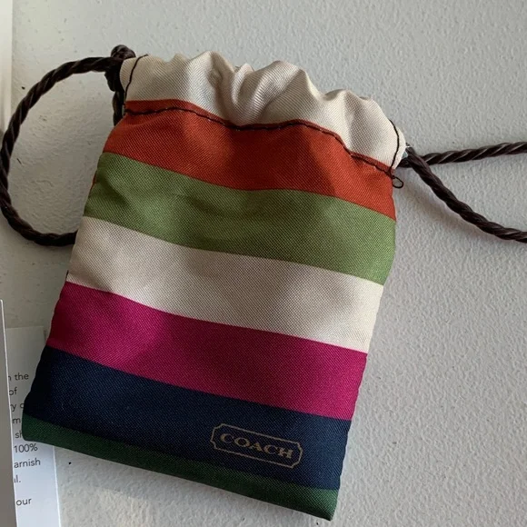 Coach Earrings Gold Tone and Purple Crystal/Glass Studs - Picture 12 of 17